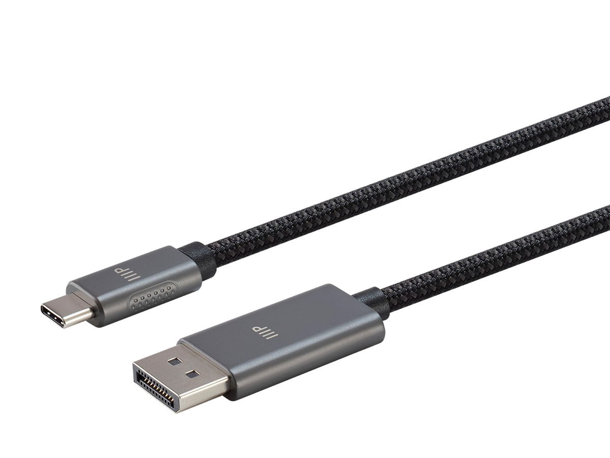 Monoprice Bidirectional USB Type-C to DisplayPort Cable - 6 Feet - Black | 4K@60Hz, Easy Plug and Play, Nylon-Braided Jacket