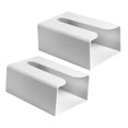 thumbnail image 1 of Dispensador de toallas de papel sin perforaciones con caja de pañuelos de pared, servilletero de plástico autoadhesivo, 2 piezas, 1 of 5