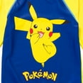 thumbnail image 2 of Pokemon Pikachu Big Boys Rash Guard Swim Shirt Little Kid to Big, 2 of 4