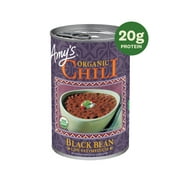 Amy’s Organic Black Bean Chili, Plant-Based Vegan Chili, Gluten Free, Made With Organic Black Beans and Vegetables, Canned Chili, 14.7 Oz