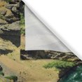 thumbnail image 3 of Wyoming Curtains 2 Panels Set, Calcite Springs Trees Panorama in Yellowstone, Window Drapes for Living Room Bedroom, 55"W X 39"L,Olive Green Dark Mustard Azure Blue Jade Green, by Ambesonne, 3 of 3