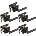 thumbnail image 1 of Satin Nickel Passage Door Handles Interior Brushed Nickel Door Handles Indoor Keyless Non-Locking Lever Set for Hallway or Closet Doors Reversible for Right/Left Handed Door, 1 of 6