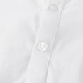 thumbnail image 5 of WREESH Men's Solid Button Shirts Casual Short Sleeve V-Neck Shirt Top Cotton Linen Summer Comfort Shirt White, 5 of 6