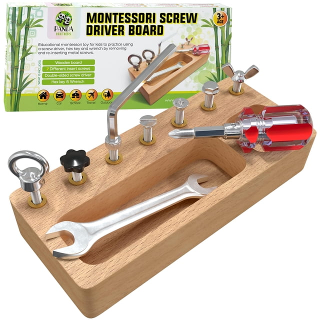 Juego de destornilladores Montessori para niños de 4 años o más