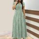 thumbnail image 3 of Vestido de Verano para las Mujeres Gradiente Impreso Cuello en V Manga Corta de la Longitud Del Tobillo Vestido, Vestido Corto de Verano, 3 of 5