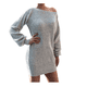thumbnail image 3 of 1PCS falda suéter de punto suelta-gris claro-M, 3 of 5