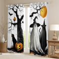 thumbnail image 2 of Manfei Mystic Western Witch Black Out Curtains, Gothic Halloween Pumpkin Curtains Pack of 2 (42x63 Each), Teens Kids Child Bedroom Curtains, Living Room Curtains Decor, 2 of 6
