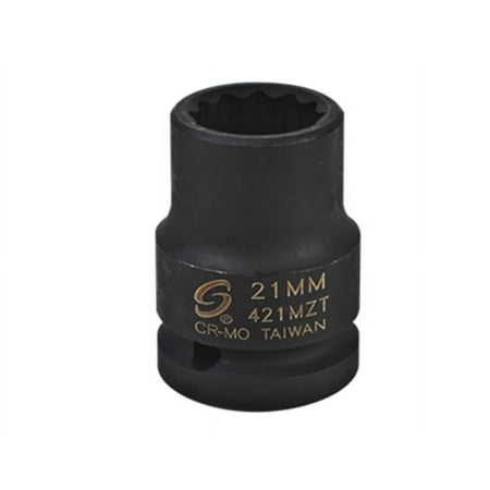 UPC: 0613364024652 | Sunex Tools 421MZT – 3/4 Drive 21MM 12 Point Thin Wall Impact Socket