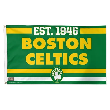 WinCraft Boston Celtics 3 x 5 Single-Sided Franchise Establishment Deluxe Flag WinCraft Boston Celtics 3 x 5 Single-Sided Franchise Establishment Deluxe Flag