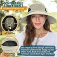 thumbnail image 5 of EINSKEY Sun Hat for Men Women,Boonie Hat Fishing Hiking Safari Beach,Waterproof Wide Brim Bucket Hat Beige, 5 of 10