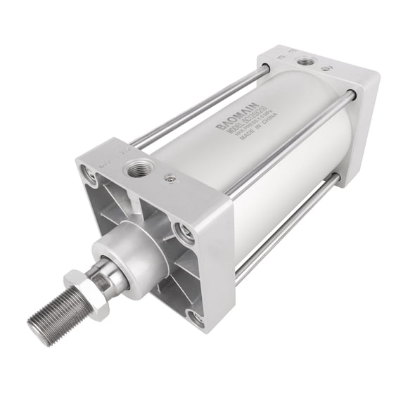 Baomain Cylindre d'Air Pneumatique SC 125 x 200 Cylindre d'Air Pneumatique,PT 1/2,Bore 4.92 Pouces(125 mm),Tige de Piston Vissée 7.87 Pouces(200mm), Double Action 1 Mpa, pour Fabrication