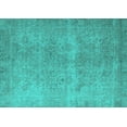 thumbnail image 1 of Ahgly Company Machine Washable Indoor Rectangle Oriental Turquoise Blue Industrial Area Rugs, 2' x 3', 1 of 4