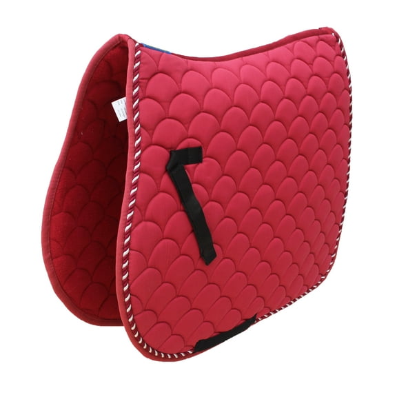 Horse Saddle Pad  English Quilted Contoured All-Purpose Trail  Maroon 72TS02MR