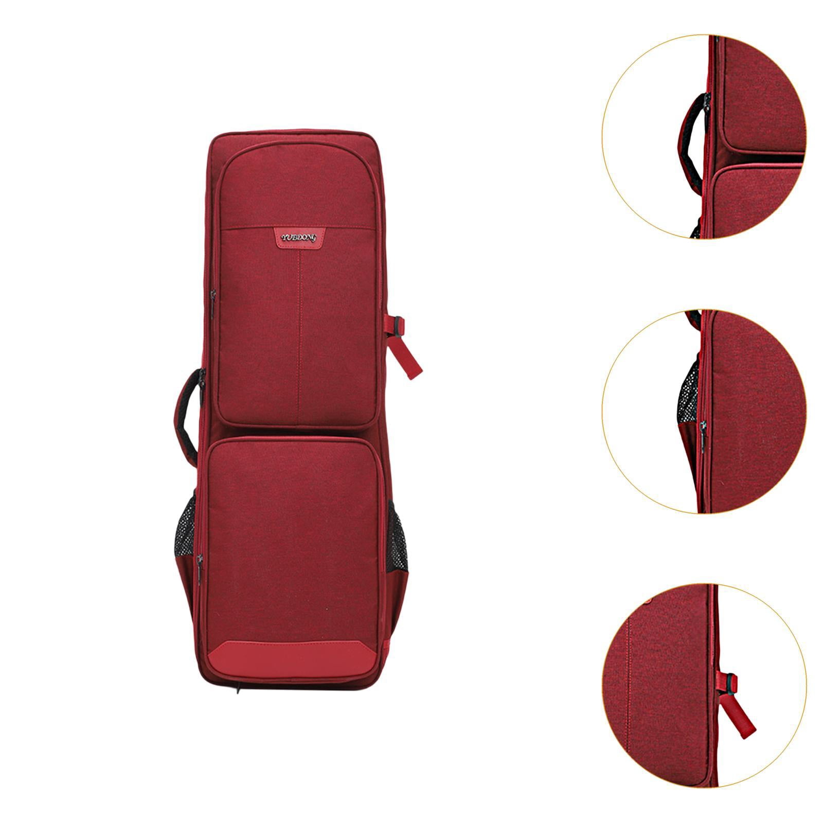 LeeQinersw Saxophone Bag Saxophone Clarinet Case Portable with Carry Handle Water Resistant red