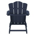thumbnail image 4 of 2 Pieces Outdoor Patio Plastic Folding Adirondack Chair Set, Navy Blue, 4 of 10