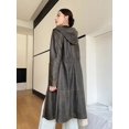 thumbnail image 5 of Gabardina de piel de oveja auténtica vintage para mujer, tendencia otoño invierno 2024, chaqueta larga de piel auténtica con capucha de alta gama, 5 of 5