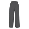 thumbnail image 6 of AKEGAMN Loose Pocket Patchwork Cotton Linen Casual Pants, Gray S-5XL, 6 of 6