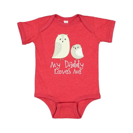 

Inktastic Daddy Loves Me owl Gift Baby Boy or Baby Girl Bodysuit