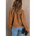 thumbnail image 1 of ABPHQTO Chaqueta de pana marrón con forro de sherpa para mujer, 1 of 5