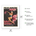 thumbnail image 2 of Folies Bergère - Folies Légéres Revue - Paris France - Burlesque Dancer Cabaret - Vintage Cabaret Poster by Pierre O’Kley c.1960s - Bamboo Fine Art 290gsm Paper Print (Unframed) 18x24in, 2 of 4