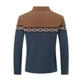 thumbnail image 4 of MuZeFu Long Sleeve Shirts for Men mens Casual Printed Zipper T-shirt Shirt Long Sleeved Lapel Top, 4 of 5