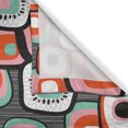 thumbnail image 3 of Ambesonne Vintage Kitchen Curtains, Funk Lava Flowers Forms, 55"x45", Pale Pink Orange, 3 of 3