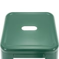 thumbnail image 3 of 18 Inch Industrial Metal Bar Stools Set of 2, Stackable Indoor/Outdoor Stackable Kitchen Dining Chair, Backless Kitchen Short Stools (Olive Green), 3 of 11