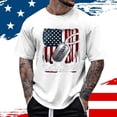 thumbnail image 2 of Icvfdpl Male Independence Day Print Short Sleeve Crew Neck T Shirt Fashion Trend Bottoming Shirt Tops, 2 of 4