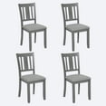 thumbnail image 6 of MAYEERTY Wooden Dining Chairs Set of 4, Kitchen Chair with Padded Seat, Upholstered Side Chair for Dining Room, Living Room, Gray, 6 of 9