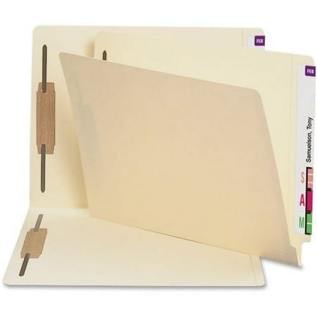 Smead Fastener File Folders with Shelf-Master Reinforced Tab Letter - 8 1/2  x 11  Sheet Size - 3/4  Expansion - 2 x 2B Fastener(s) - 2  Fastener Capacity for Folder - Straight Tab Cut - End Tab Locat