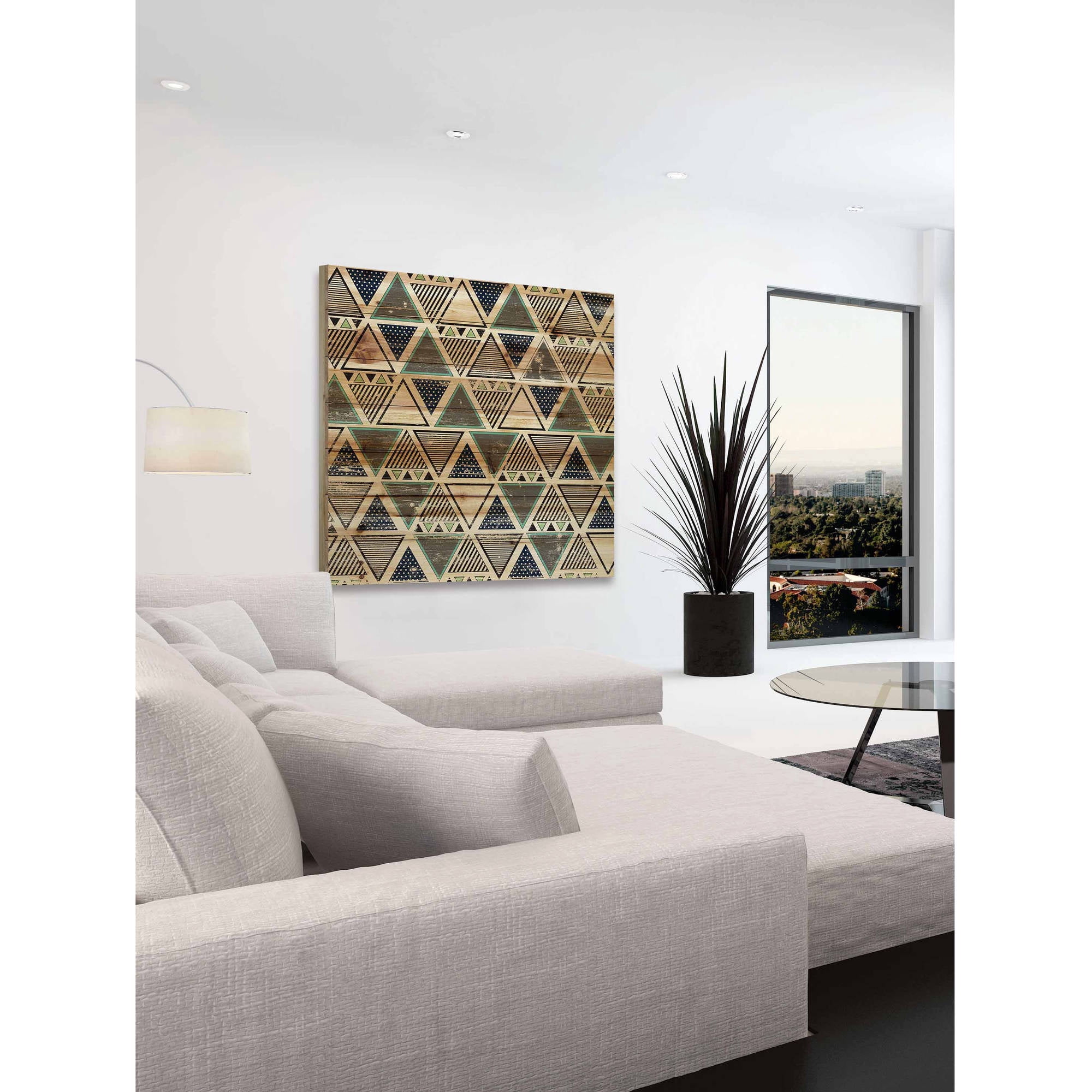"Teepee Land" Painting Print on Natural Pine Wood