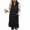 Black, variant on Women’s Long Cotton Puffer Vest, Quilted Sleeveless Winter Warm Jacket with Hood & Button Closure, Fashion Waistcoat