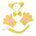 thumbnail image 4 of 4x Conjunto de disfraces de animales Adorables orejas de animales de Halloween Diadema Guantes Corbatín y cola para juegos de rol Cumpleaños Fiestas Adulto, 4 of 8
