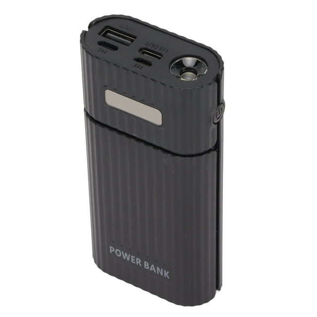 DIY Battery Charger, Convenient Lightweight Professional 2x DIY Power Bank Fashion for Tablet Black,White