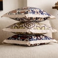 thumbnail image 3 of Fennco Styles Reversible Medallion Print Throw Pillow Cover 18" X 18" – Rust Boho Tribal Double-Side Decorative Accent Pillow Case for Sofa, Couch & Bed for Home Décor, 3 of 4