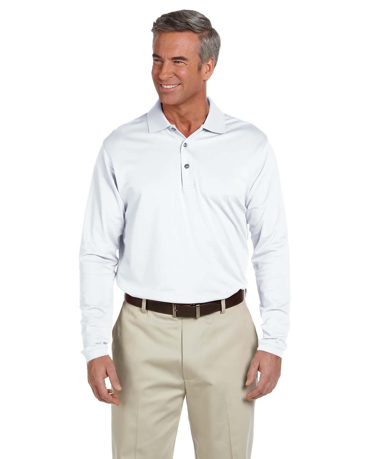 Ashworth Men's EZ Tech Long-Sleeve Polo 
