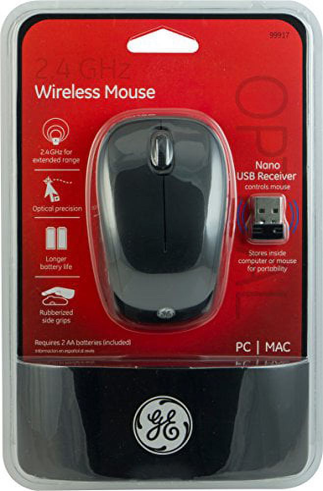 GE 99917 2.4GHz Wireless Optical Mini Mouse with Nano USB Receiver - image 2 of 2