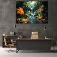 thumbnail image 6 of Mudket Framed Canvas Wall Art Ready to Hang Orange Lily Print, Colorful Botanical Landscape Wall Decor Canvas Artwork for Living Room Bedroom Office, Jungle Flower Wall Pictures - 12"L x 8"W, 6 of 10