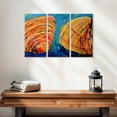 thumbnail image 2 of Elephant Stock Sea Shells 2020 Wall Art - Horizontal Multi Panel Canvas - Living Room Wall Decor - Nautical Multi Panel - Orange And Blue Decor By Dawn Underwood - 23" x 14", 2 of 4