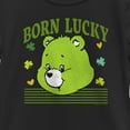 thumbnail image 2 of Girl's Care Bears St. Patrick's Day Good Luck Bear Born Lucky  Graphic Tee Black Small, 2 of 4