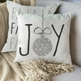 thumbnail image 3 of Christmas Pillow Covers 16x16 inch Set of 4 Silver Glitter Holiday Decorations White Xmas Throw Pillows Cushion Covers for Bed Chair Sofa Couch, 3 of 6