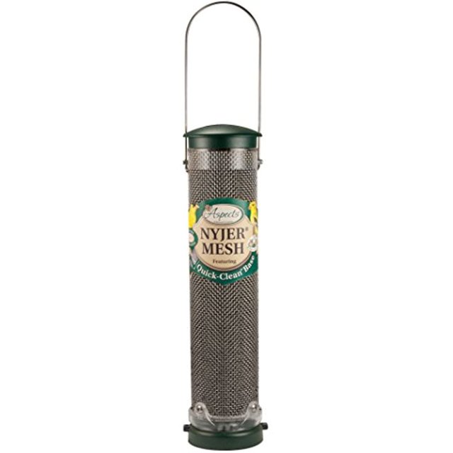 Apsects 439 Nyjer Mesh Birdfeeder with Quick-Clean Base, Spruce
