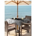 thumbnail image 3 of Outdoor Tablecloth with Umbrella Hole for Patio/Picnic/Party/Camping, Black Cement Gray Waterproof Table Cloth Square Cover Washable, Modern Abstract Art Black (54"x 54"), 3 of 8