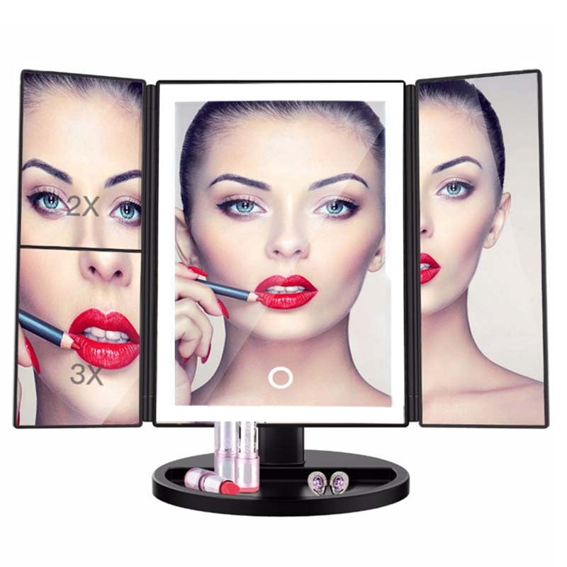 Elecsop Makeup Mirror Vanity Mirror with Lights, 1X 2X 3X Magnification, Touch Screen Switch