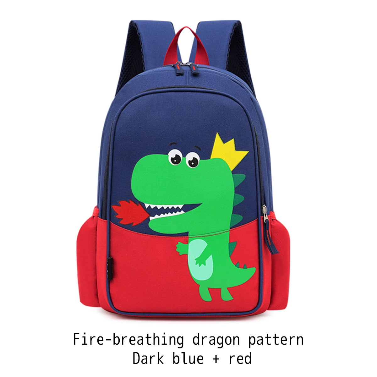 Bottle Green/Gold Print Childrens Personalised Dinosaur School Book Bag Girls Boys Dinosaurs Gift