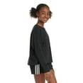 thumbnail image 3 of Girls 7-16 adidas Crewneck Long Sleeve T-Shirt in Regular & Plus Size Color: Oatmeal Size: MEDIUM, 3 of 4