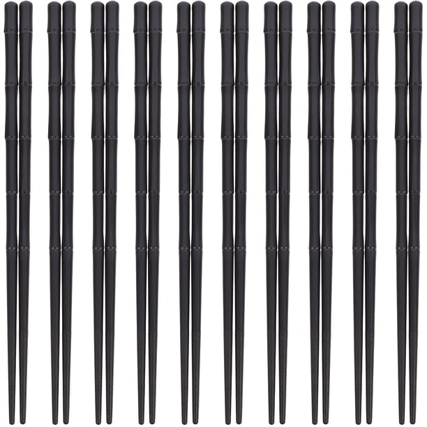 10 pares de palillos chinos de estilo japonés, aptos para lavavajillas, reutilizables, para el hogar, restaurantes y fiestas.
