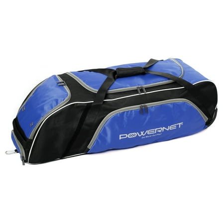 PowerNet Baseball Softball Wheeled Equipment Bag - (Best Wheeled Baseball Bag)