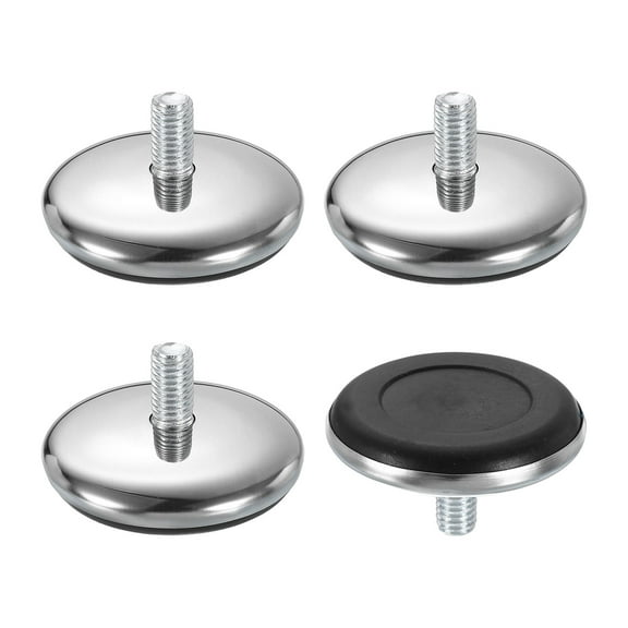 Uxcell 4 pack M8 Thread Furniture Feet Levelers, 47x15mm Adjustable Leveling Screw, Black