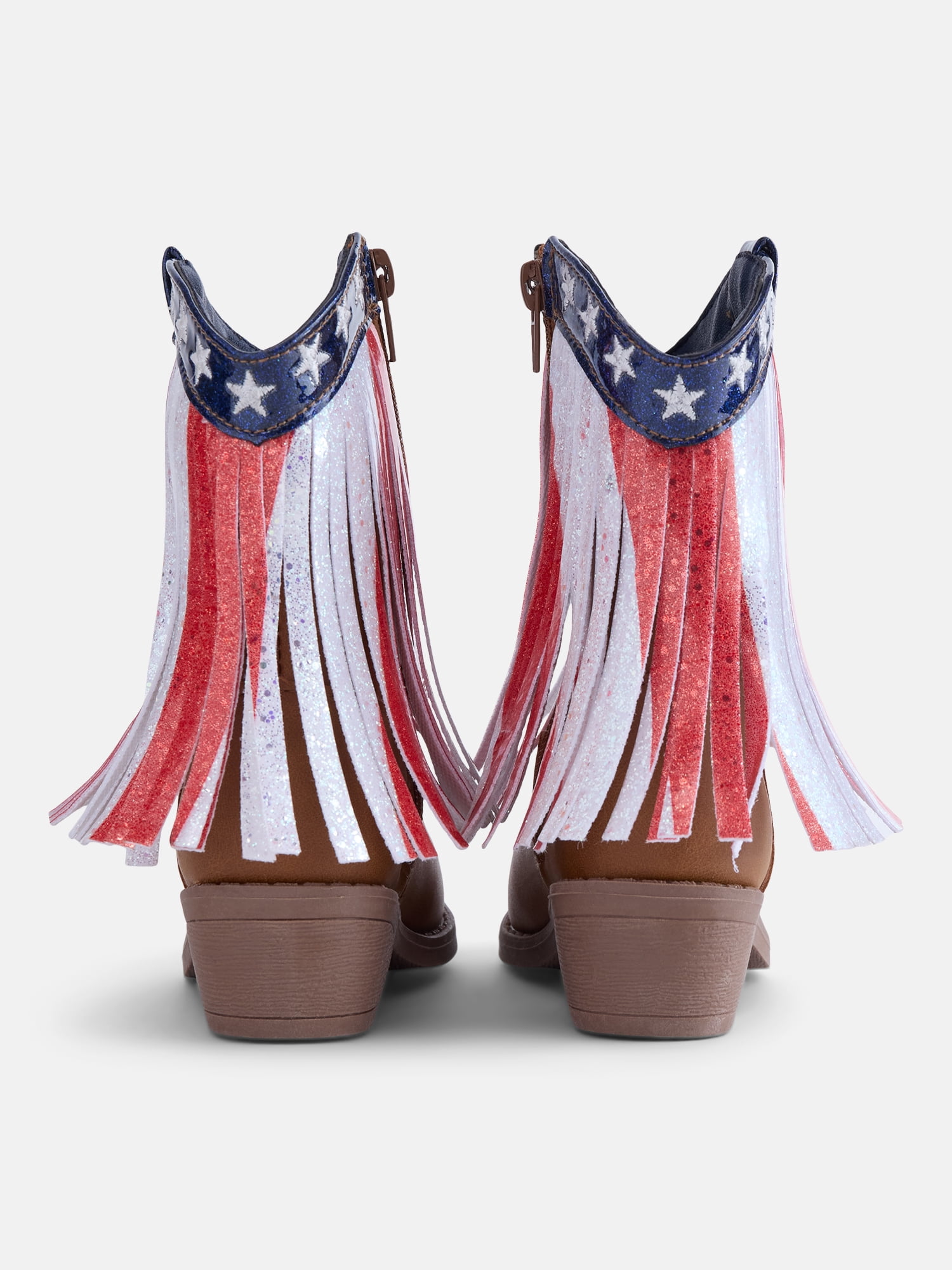 Wonder Nation Toddler and Big Girls' Western Boots with Fringe